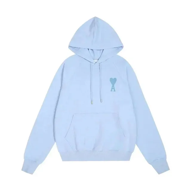 Amiri Heart Logo Hoodie Light Blue