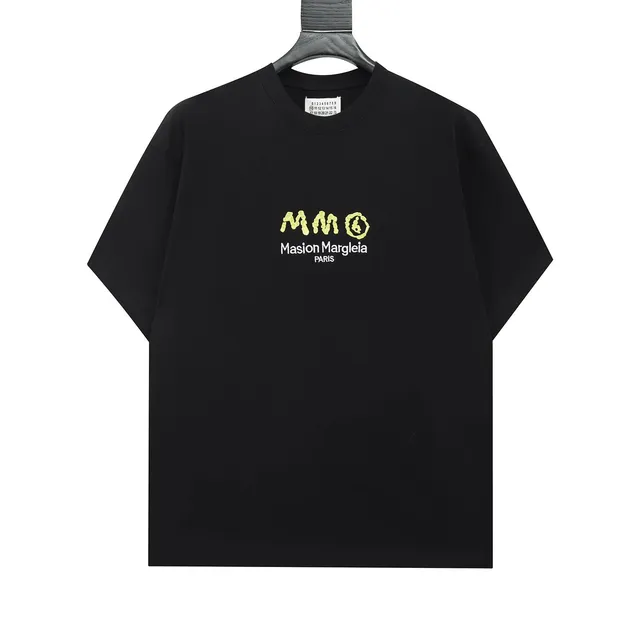 Maison Margiela Logo T-Shirt Yellow Embroidered MM6