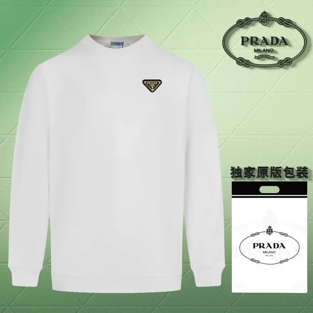 Prada Crewneck Sweatshirt Triangle Logo