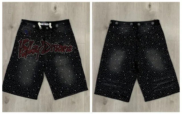 V15 full-length hot diamond denim