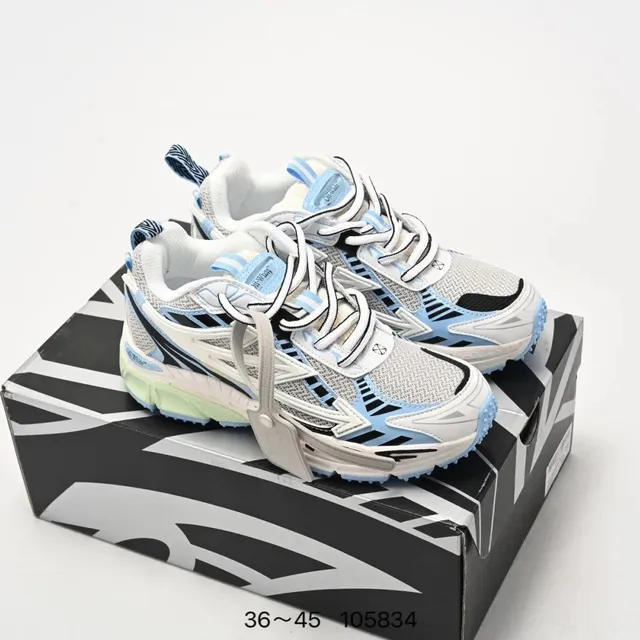 Off-White Diagonal Light Blue and Black