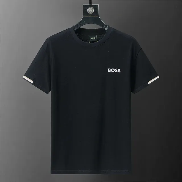Hugo Boss Logo T-Shirt Contrast Sleeve Trim