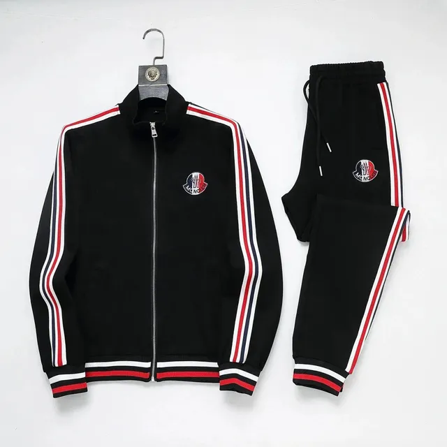 Moncler Track Suit Red White Blue Stripe