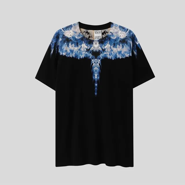 Marcelo Burlon Wings T-Shirt Blue Wings Print