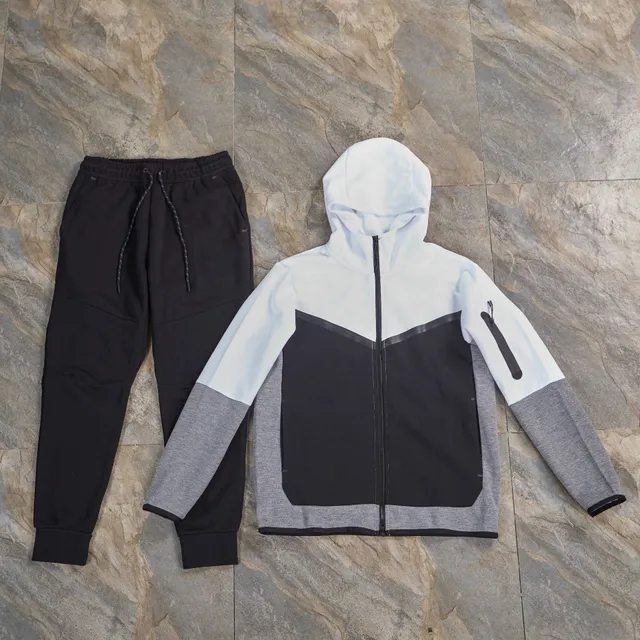 Nike Tech Fleece Hoodie and Joggers Color-Blocked