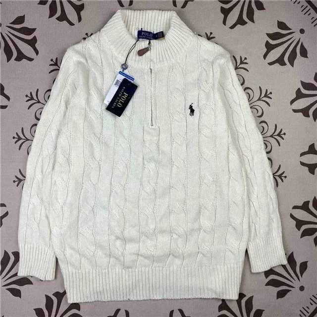 Polo Ralph Lauren Cable Knit Quarter-Zip Sweater Ivory