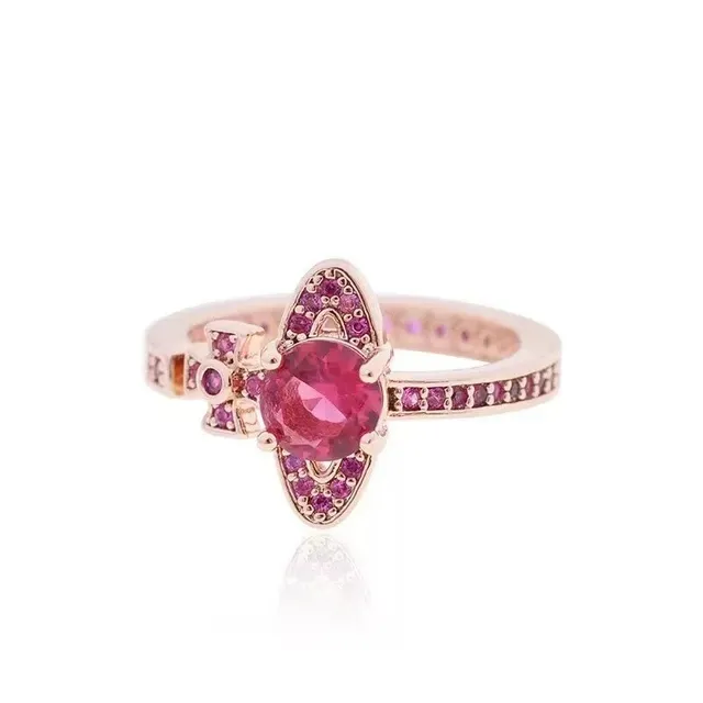 Vivienne Westwood Orb Ring Pink Crystal