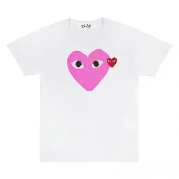 Comme des Garçons Heart T-Shirt Pink Heart with Eyes