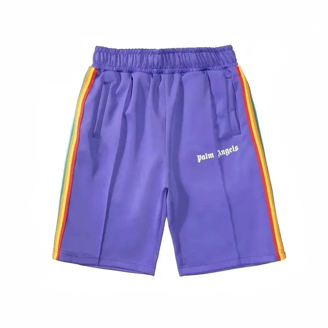 Palm Angels Track Shorts Rainbow Stripe