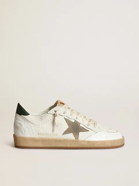 Golden Goose Superstar Distressed White with Green Heel