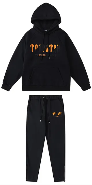 Broken Planet Hoodie and Joggers Set Orange Logo Print