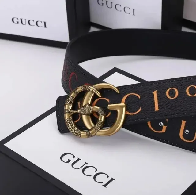 Gucci Horsebit 1955 Belt GG Logo Print