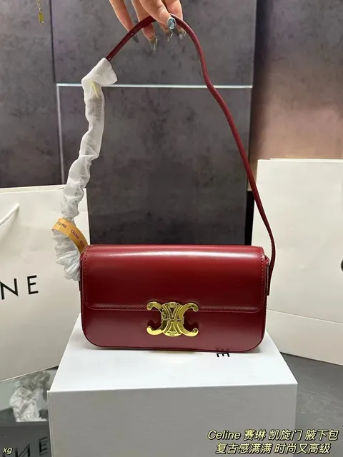 Celine Triomphe Shoulder Bag Smooth Leather