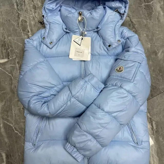 Moncler Down Jacket Light Blue