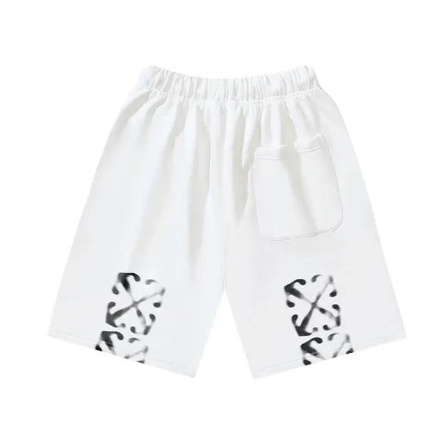 Printed Shorts Black Graphic Print