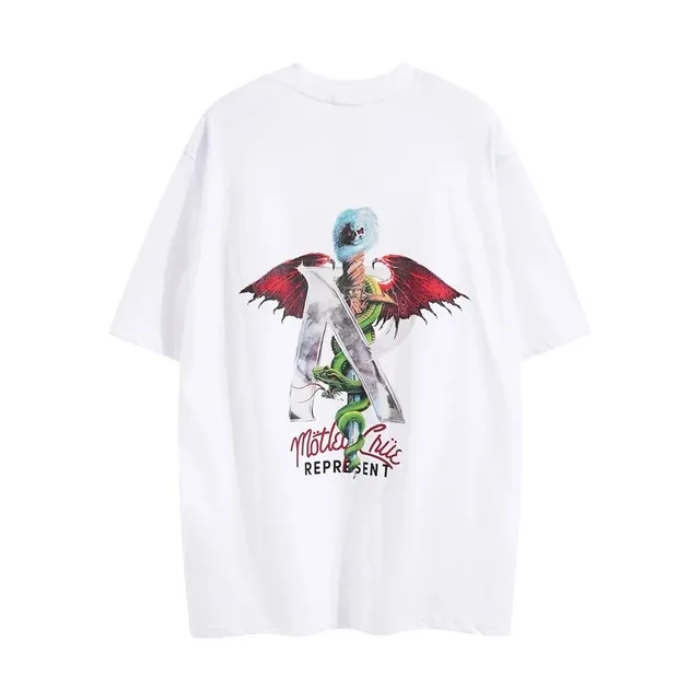 Represent Graphic Tee Angel Snake Print