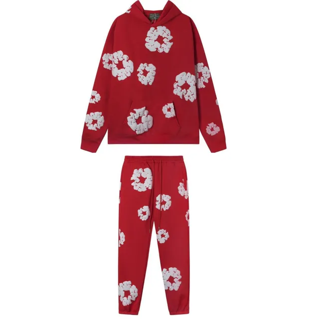 Gallery Dept. Floral Print Hoodie and Joggers Set Cloud Motif