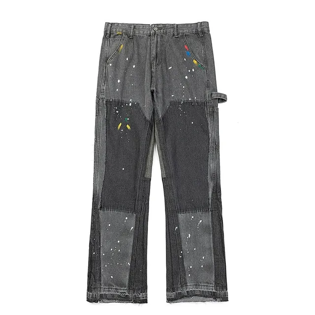 Denim Tears Paint-Splatter Patchwork Jeans