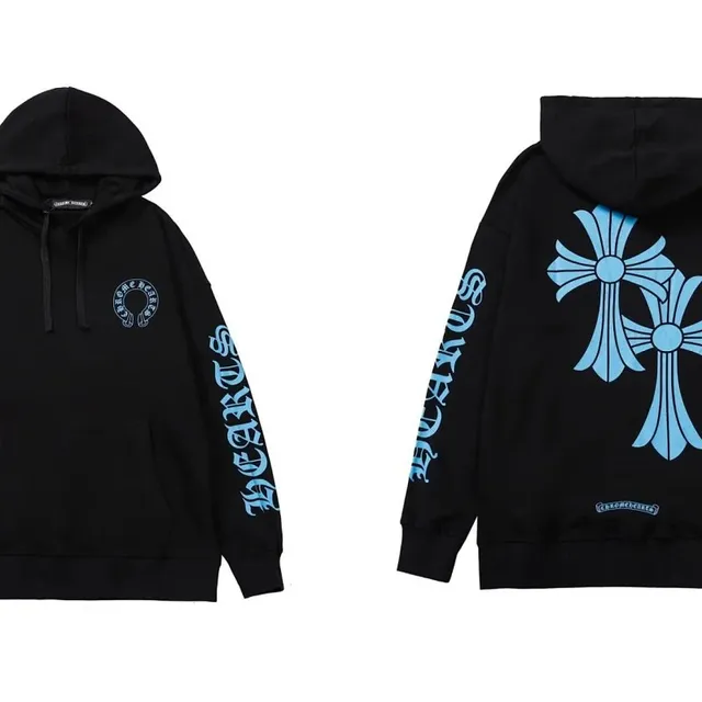 Chrome Hearts Hooded Sweatshirt Cross Logo Print