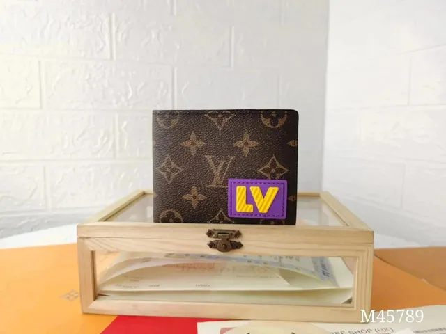 Louis Vuitton Bifold Wallet Monogram with LV Patch