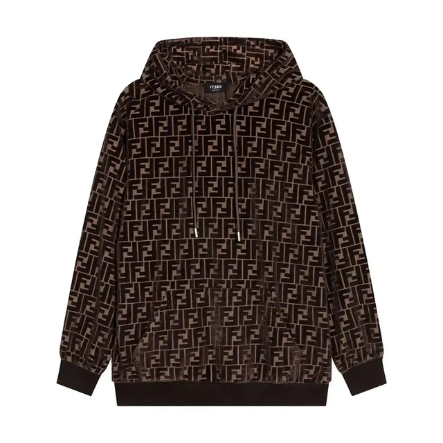 Fendi FF Logo Hoodie Velvet All-Over Print