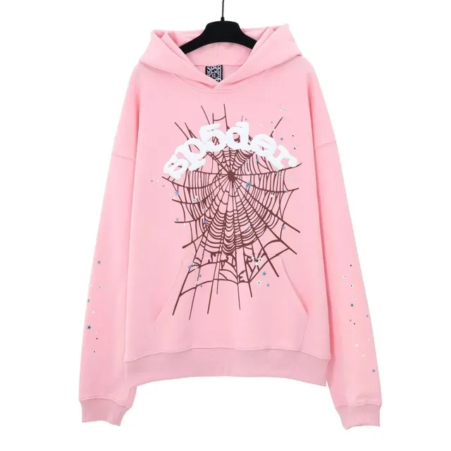 Sp5der Hoodie Spiderweb Graphic with Stars