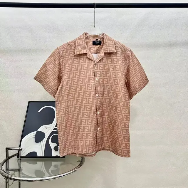 Fendi Short-Sleeve Shirt FF Logo Print