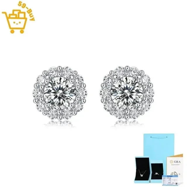 Tiffany & Co. Diamond Earrings Halo Cluster