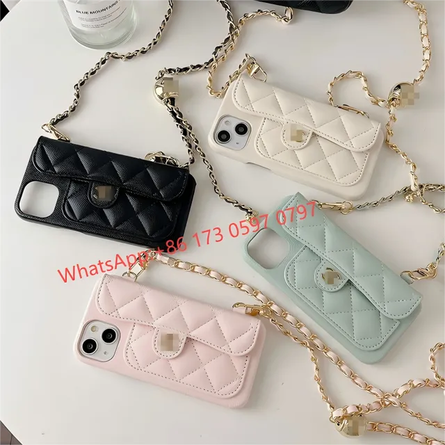Chanel Phone Case Bag Quilted Chain Strap