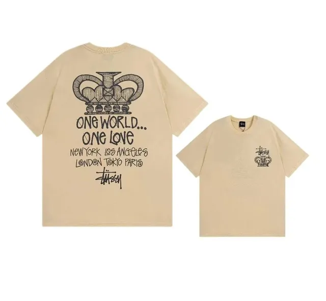 Stüssy Crown Graphic Tee One World One Love