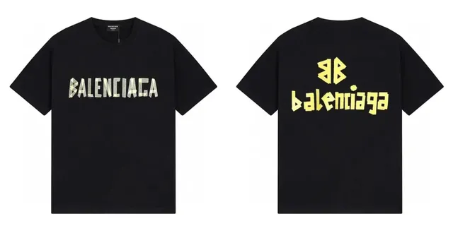 Balenciaga Logo T-Shirt Distressed Logo