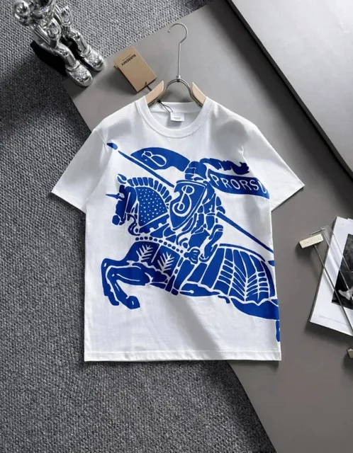 Burberry Equestrian Knight Tee Blue Print