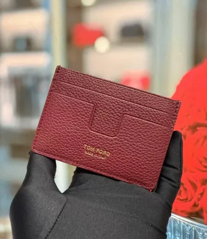 Tom Ford Card Holder Pebbled Leather