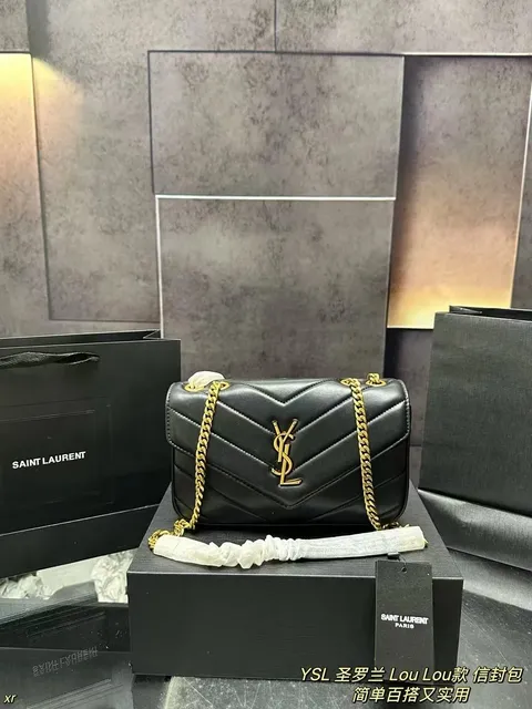 Saint Laurent Lou Lou Quilted Chain Shoulder Bag