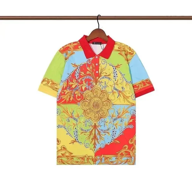 Versace Polo Shirt Baroque Print
