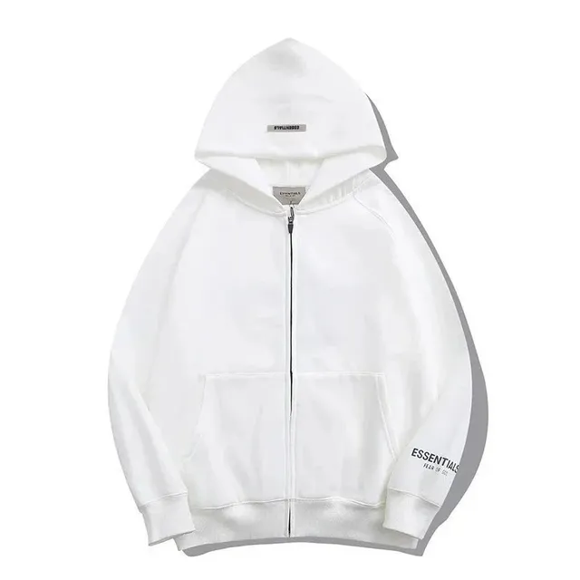 Fear of God Essentials Zip-Up Hoodie Essentials Logo