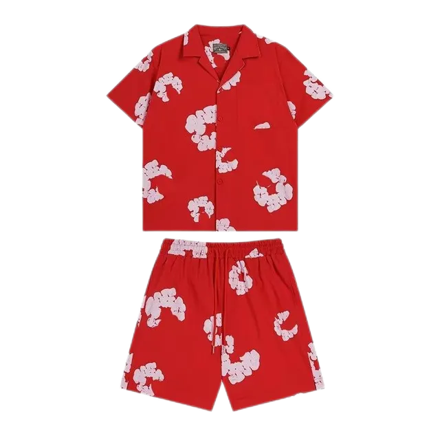 Denim Tears Camp Shirt and Shorts Set Floral Print