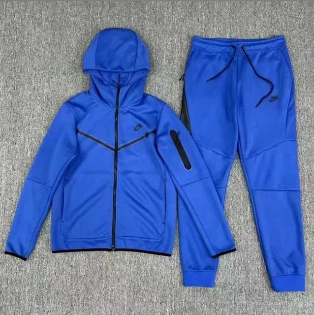 Nike Tech Fleece Hoodie and Joggers Royal Blue