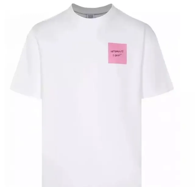 Vetements T-Shirt Pink Sticky Note