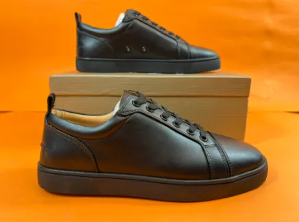 Christian Louboutin Louis Junior Black Leather