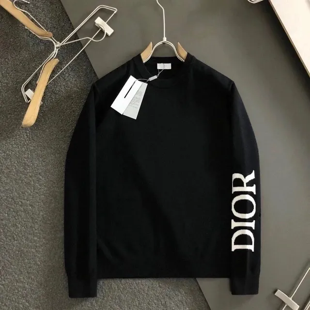 Dior Knit Sweater Oblong Logo Sleeve