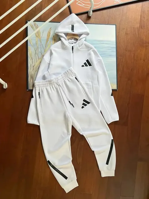 Adidas Hoodie and Joggers Set Black Logo