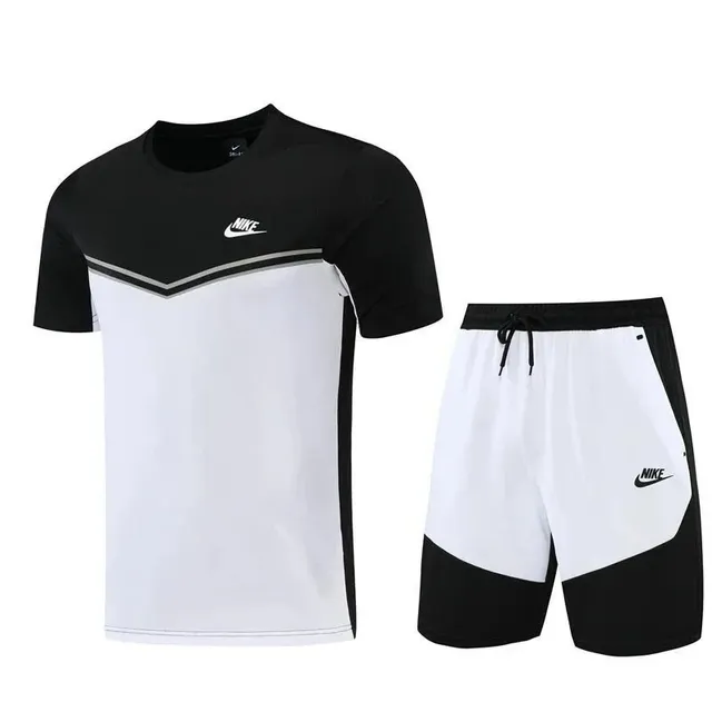 Nike T-Shirt and Shorts Set Color-Block