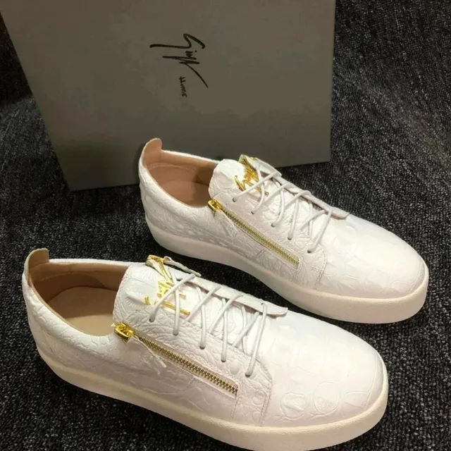 Giuseppe Zanotti Zip Sneaker Crocodile-Embossed