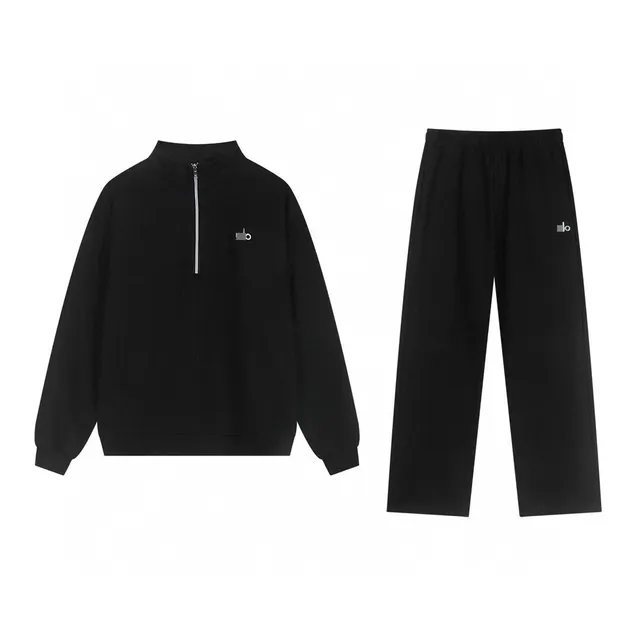 Alo Yoga Half-Zip Sweatshirt and Joggers Set