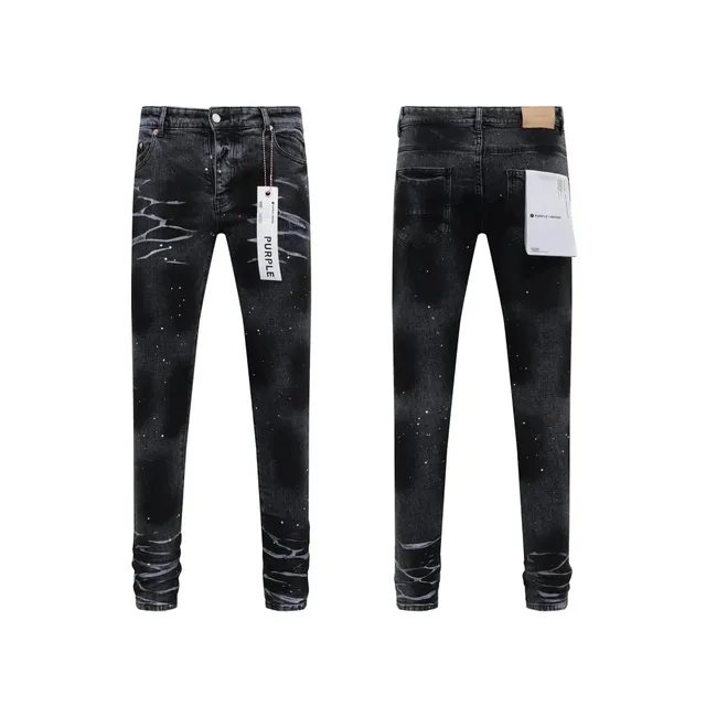 Purple Brand Slim Fit Jeans Galaxy Print