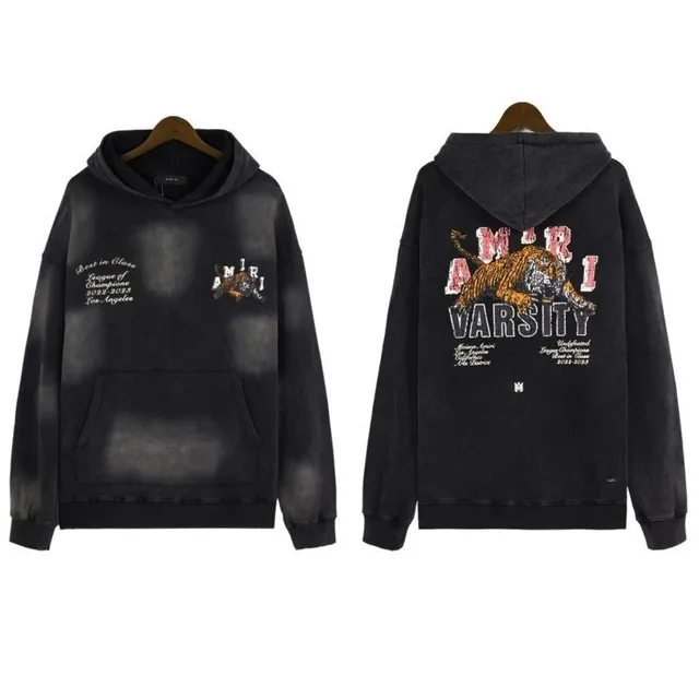 Amiri Hooded Sweatshirt Tiger Varsity Print