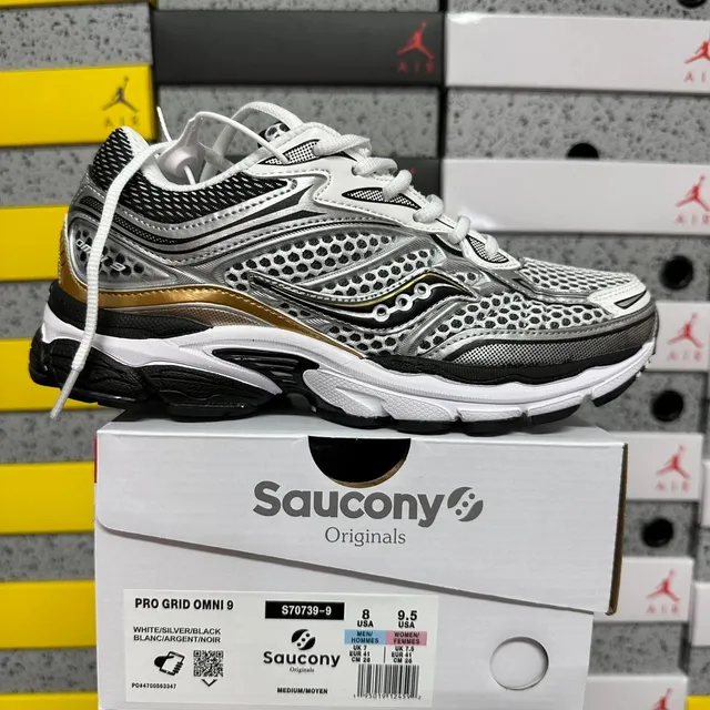 Saucony Pro Grid Omni 9 White/Silver/Black
