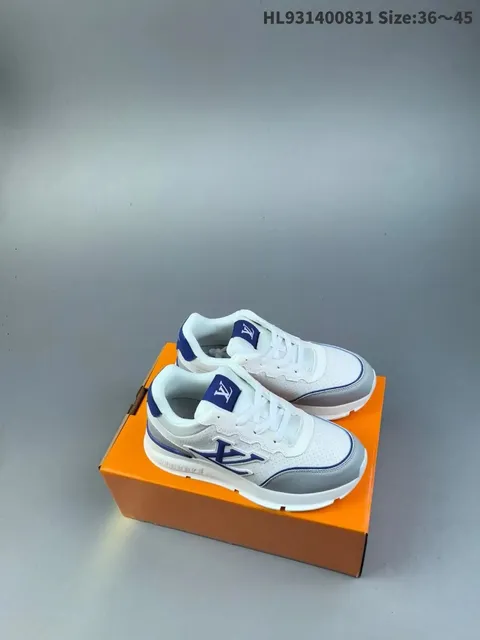 Louis Vuitton LV Trainer White Navy Grey
