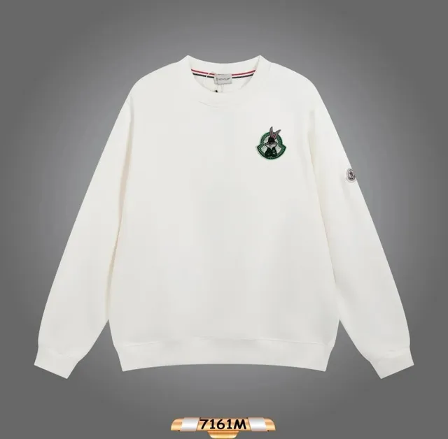 Moncler Crewneck Sweatshirt Bape Rabbit Patch